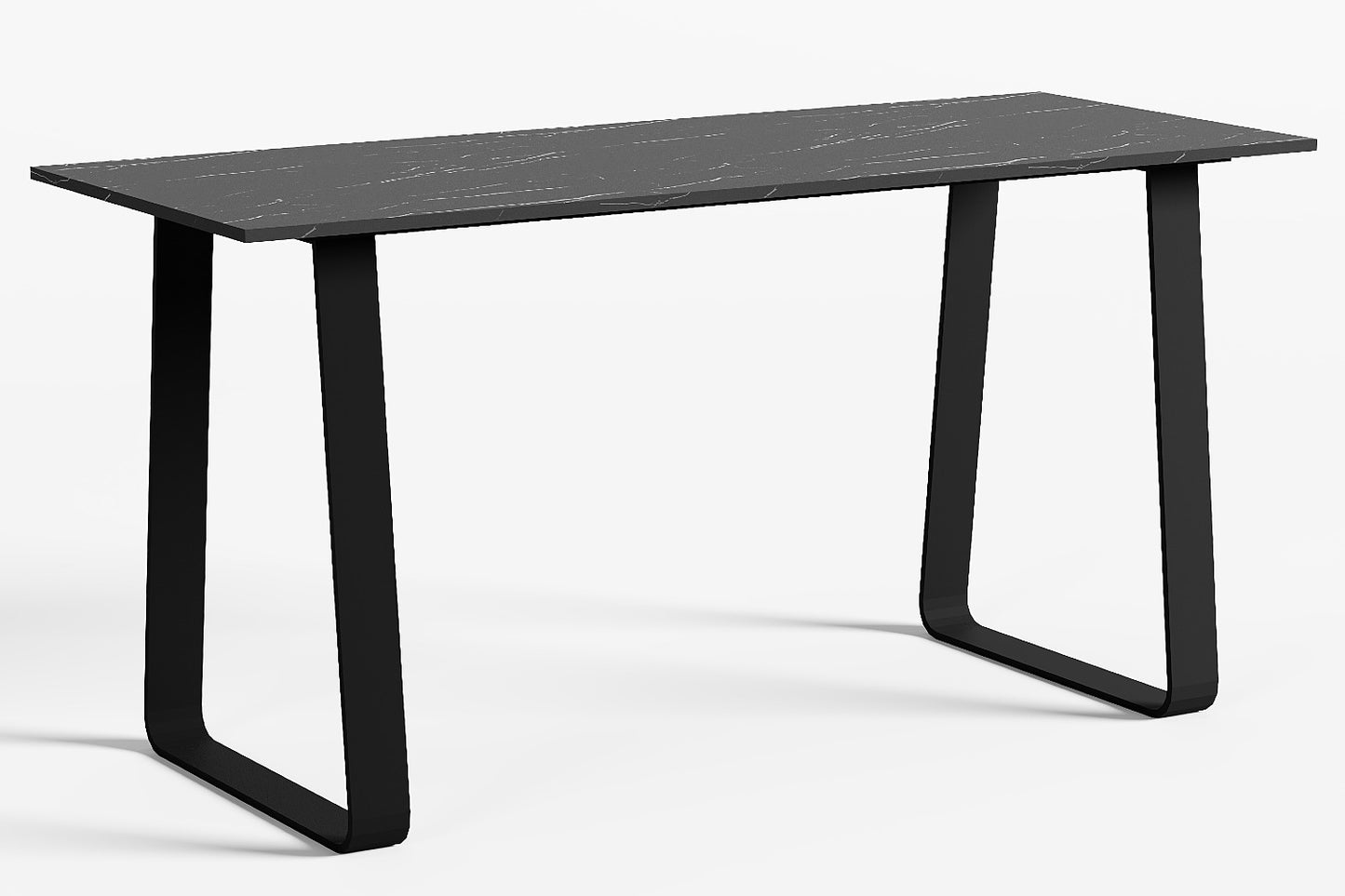 Bartafel, tuintafel, zwart gepoedercoat stalen frame met een dekton blad