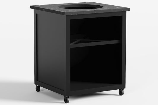 Zwart stalen buitenkeuken single