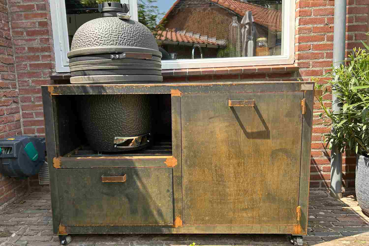 Cortenstalen buitenkeuken double