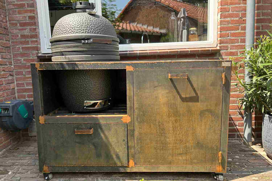 Cortenstalen buitenkeuken double