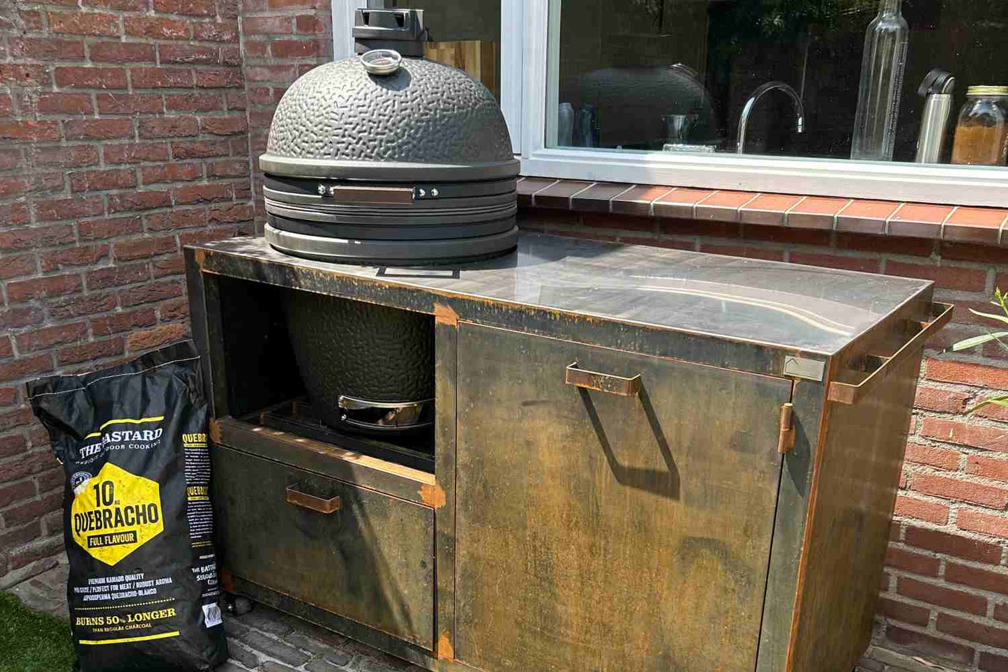 Cortenstalen buitenkeuken double