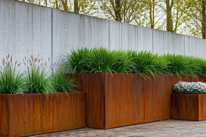 Duurzame plantenbak, bloembakken in rechthoek, vierkant of organische vormen bij R&A Buitenleven